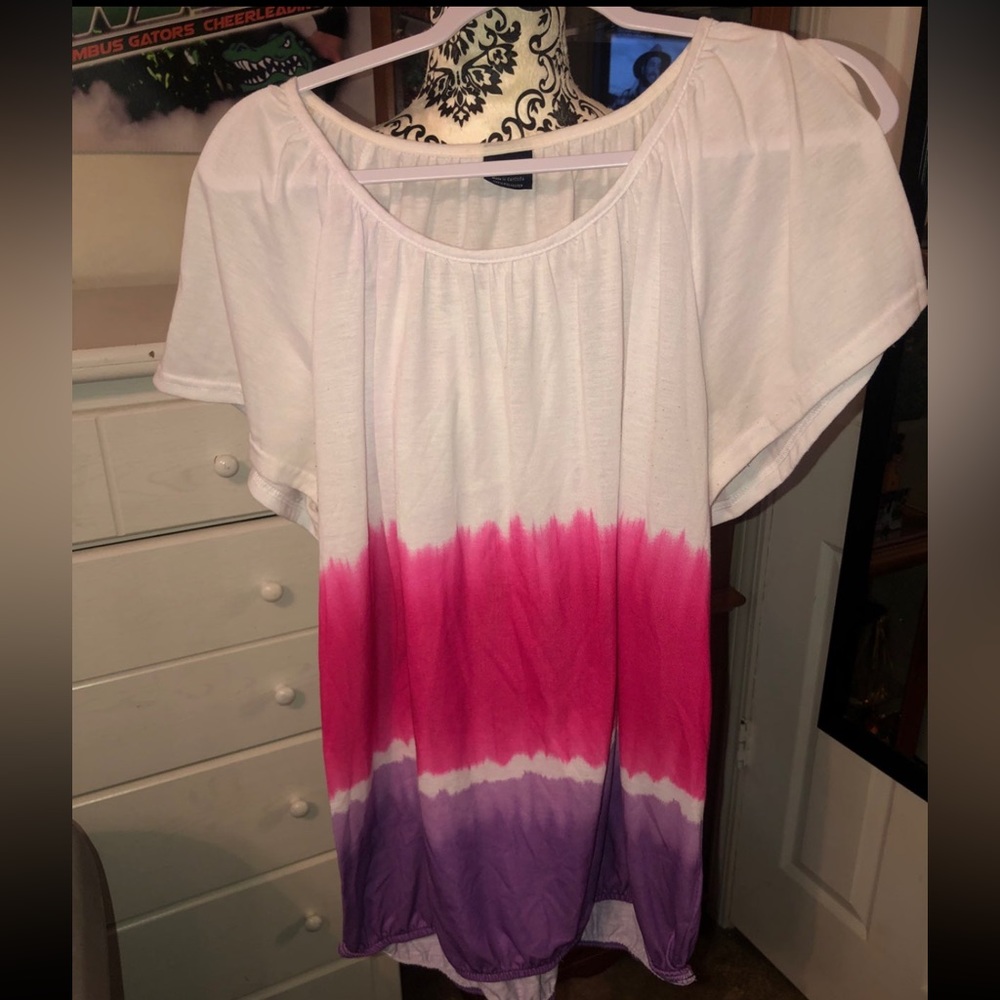 Faded glory top tye dye